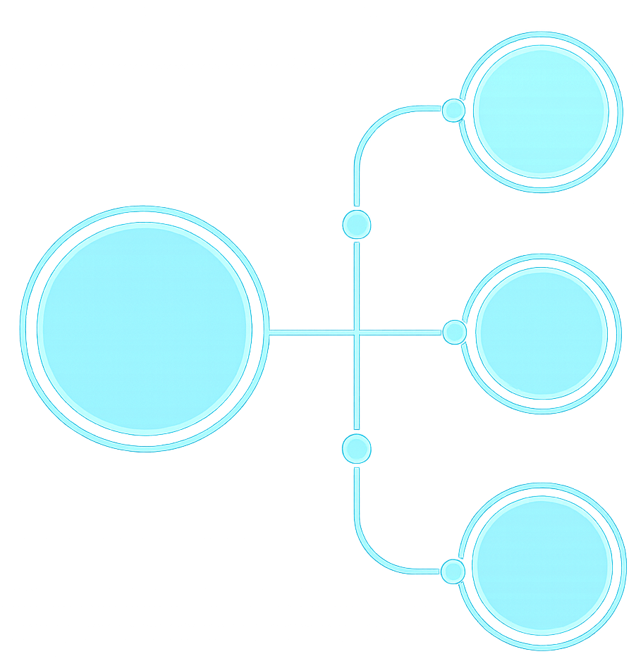 Diagrama de flujo con círculos, relevante para Macri y Asociados.